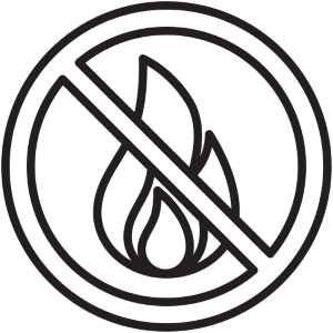 Pictogramme non inflammable.